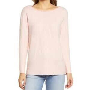 NWT WIT & WISDOM Cable Knit Star Sweater Pink Size Small Casual Soft Cozy